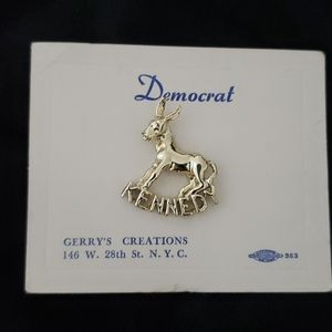 Kennedy Democrat election Donkey lapel pin